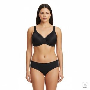 Bali Women 42DD‎ Black Smooth Full Coverage Minimizer 3385/W385 Underwire Bra